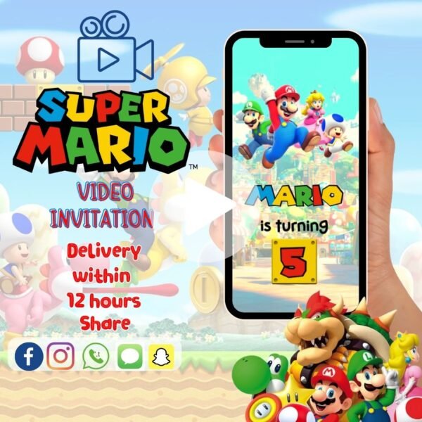 Super Mario Video Invitation