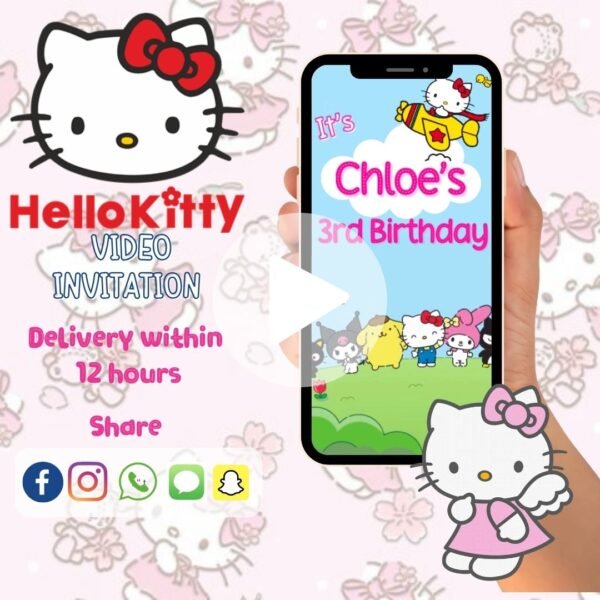 Hello Kitty video invites