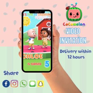 Personalized CoComelon Video Invitation | Fun & Interactive Digital Birthday Invite