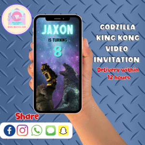 Godzilla vs. Kong Video Invitation – Personalized Animated Party Invite