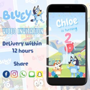 Personalized Bluey Video Invitation | Fun & Interactive Digital Birthday Invite